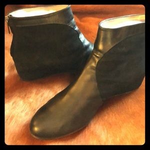 ‘best of both worlds’ booties  [leather and suede]